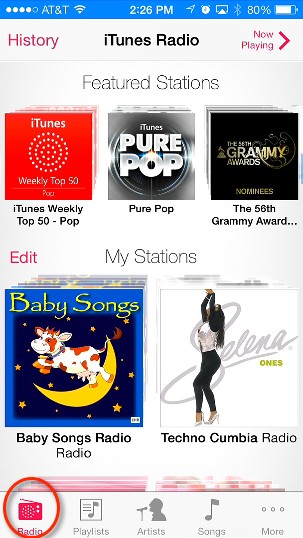iTunes radio for iOS 7