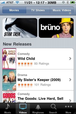 itunes store movies