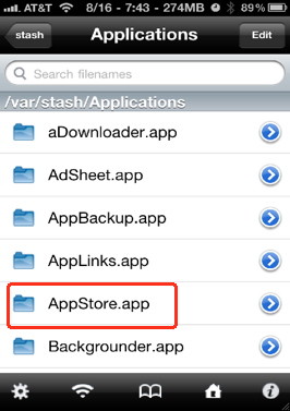Locate iPhone applications on the iPhone file system