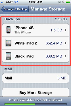 Manage storage in iCloud using your iPhone