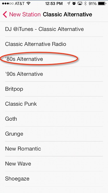iTunes radio has many pre defined stations