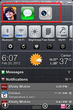 NotiCall for notification center for iOS 5