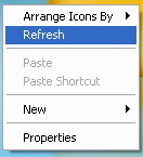 PC contextual menu by mouse right click