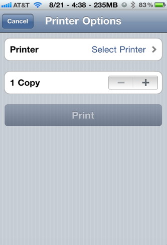 Photo iphone  option to print