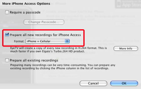 automatically prepare recordings for iPhone