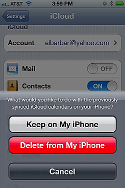 remove infromation from your device that is connected to iCloud