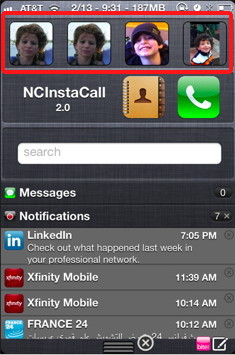 Search the web from the notification center