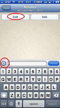 Send a message with WhatsApp for iPhone