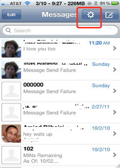 Setting Bite SMS for iPhone
