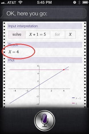 Siri can solve equations