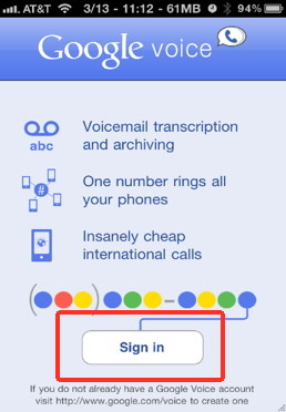 iPhone sms messages with google voice