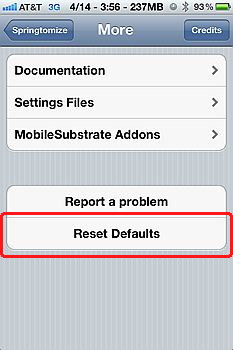 Springtomize documentation for iPhone 4S customization