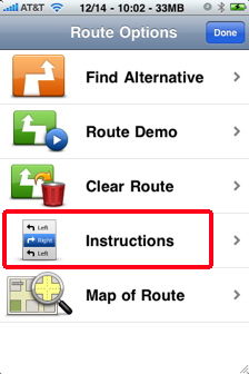 tomtom iphone GPS route instructions