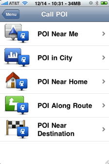 iphone GPS tomtom call POI