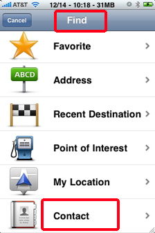 tomtom iphone contacts integration