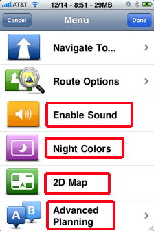 tomtom for iphone GPS home screen