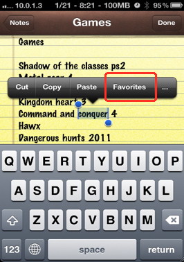 iPhone context menu more options by jailbreak iPhone